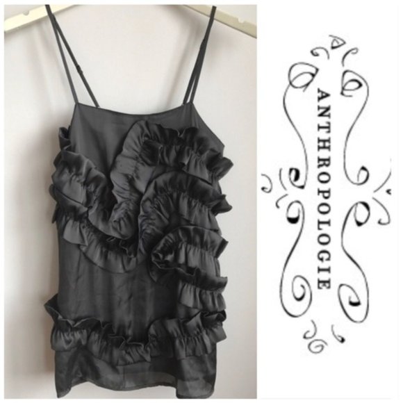 Twelve by Twelve Dresses & Skirts - Anthropologie Ruffle Mini Party Dress NEW! S twelve by 12 zipper black tie event
